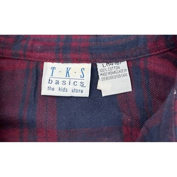 Boys Large 14-16 Husky Long Sleeve Check Flannel Button Front NWT - Picture 3 of 4